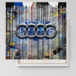 Pop Art Audi Sportwagen Leinwandbild für Garage, Männerhöhle, Wohnzimmer, Büro – Deko für Autofans (Kopie)