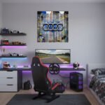 Pop Art Audi Sportwagen Leinwandbild für Garage, Männerhöhle, Wohnzimmer, Büro – Deko für Autofans (Kopie)