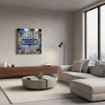 Pop Art Audi Sportwagen Leinwandbild für Garage, Männerhöhle, Wohnzimmer, Büro – Deko für Autofans (Kopie)