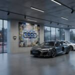 Pop Art Audi Sportwagen Leinwandbild für Garage, Männerhöhle, Wohnzimmer, Büro – Deko für Autofans (Kopie)