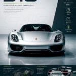 Porsche 918 Poster Sportwagen Wandbilder Deko für Autofans zum Einrahmen