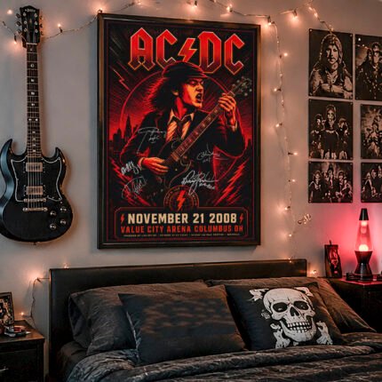 AC/DC – Black Ice World Tour (Columbus 2008) Poster – Konzertplakat als Kunstdruck