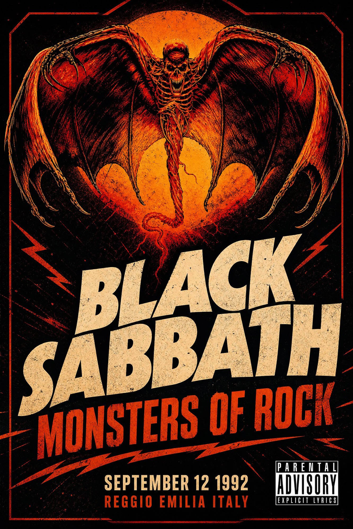 Black Sabbath 1992 Musik Poster Konzertplakate als Kunstdruck