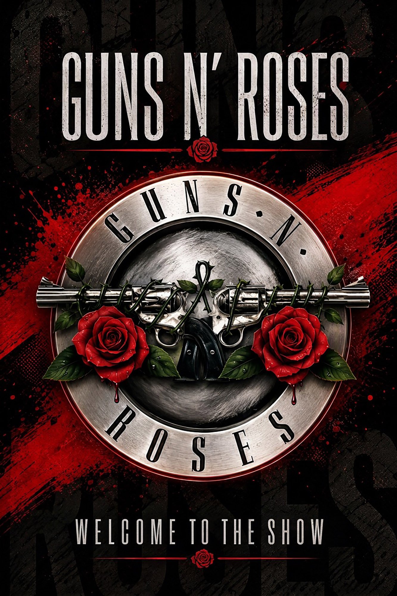 Guns Roses Show Musik Poster Konzertplakate als Kunstdruck