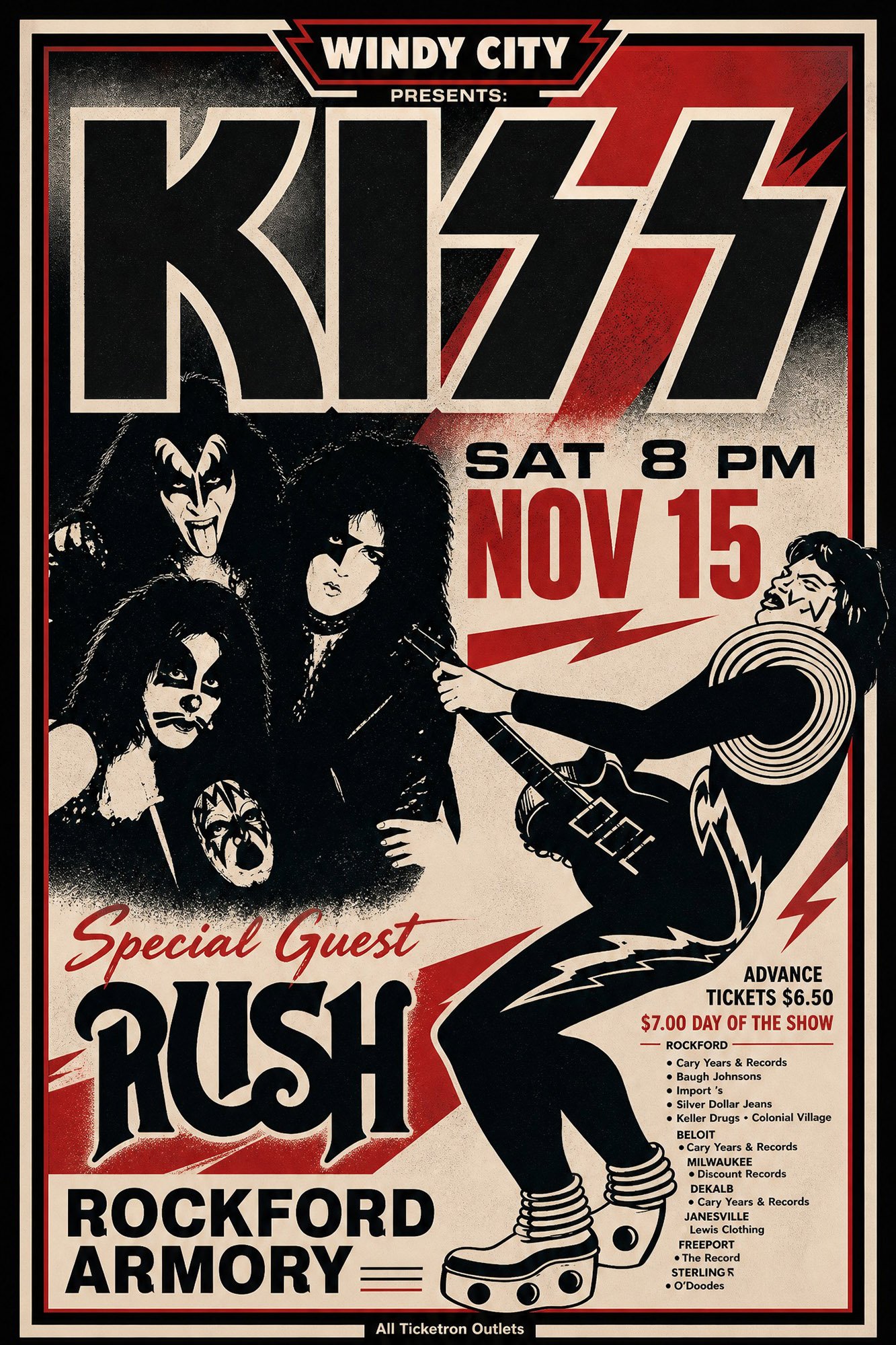 Kiss Musik Poster Konzertplakate als Kunstdruck