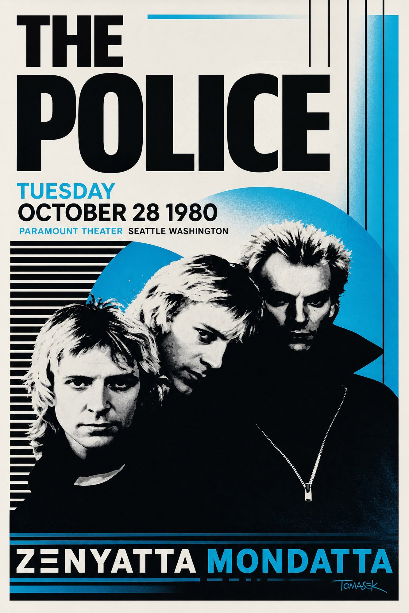 Police 1980 Musik Poster Konzertplakate als Kunstdruck