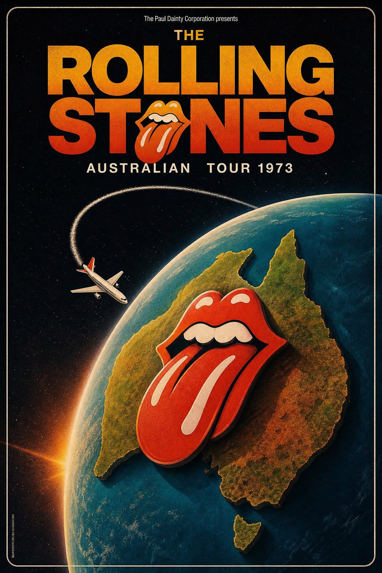 Rolling Stones Australia_1973 Musik Poster Konzertplakate als Kunstdruck