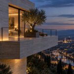 Penthouse in der blauen Stunde