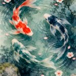 Koi im stillen Teich