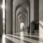 Betonbögen in der Lobby