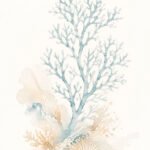 Korallen in Blau und Sand