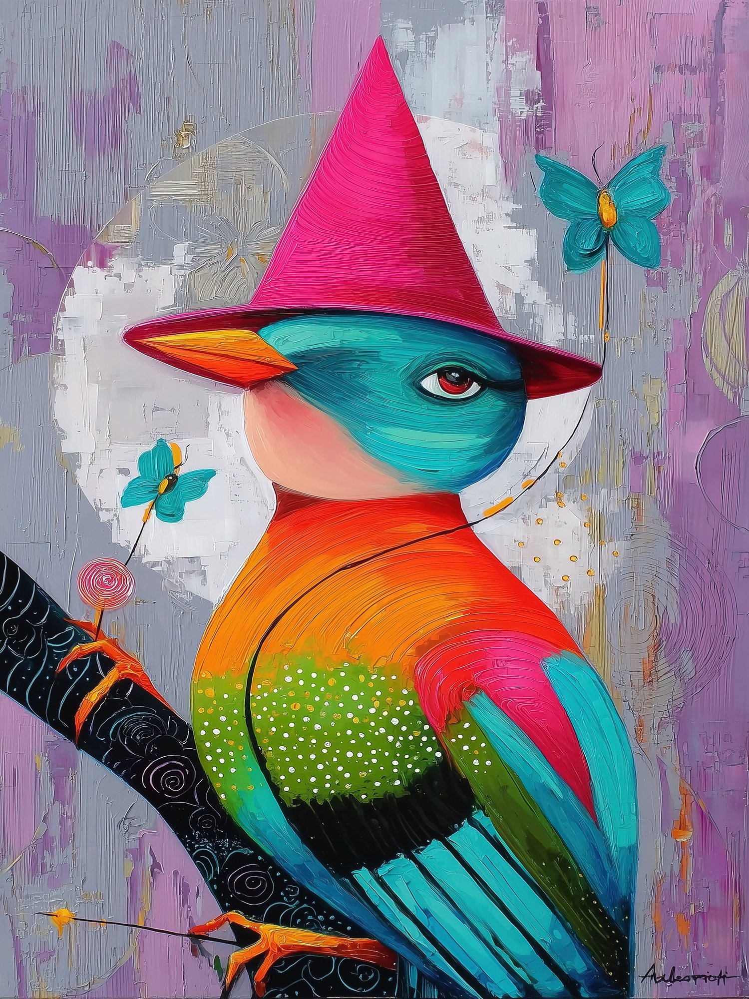 Abstract_figurativ18 Tropischer Vogel – Bild 1