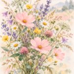 Sommerwiese in Pastell