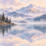 Nebelstille am Bergsee