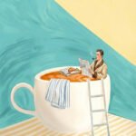 Entspannung in der Kaffeetasse