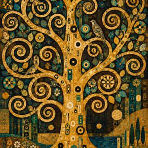 Lebensbaum in Gold