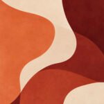 Terrakotta-Fluss – Abstraktes Wandbild
