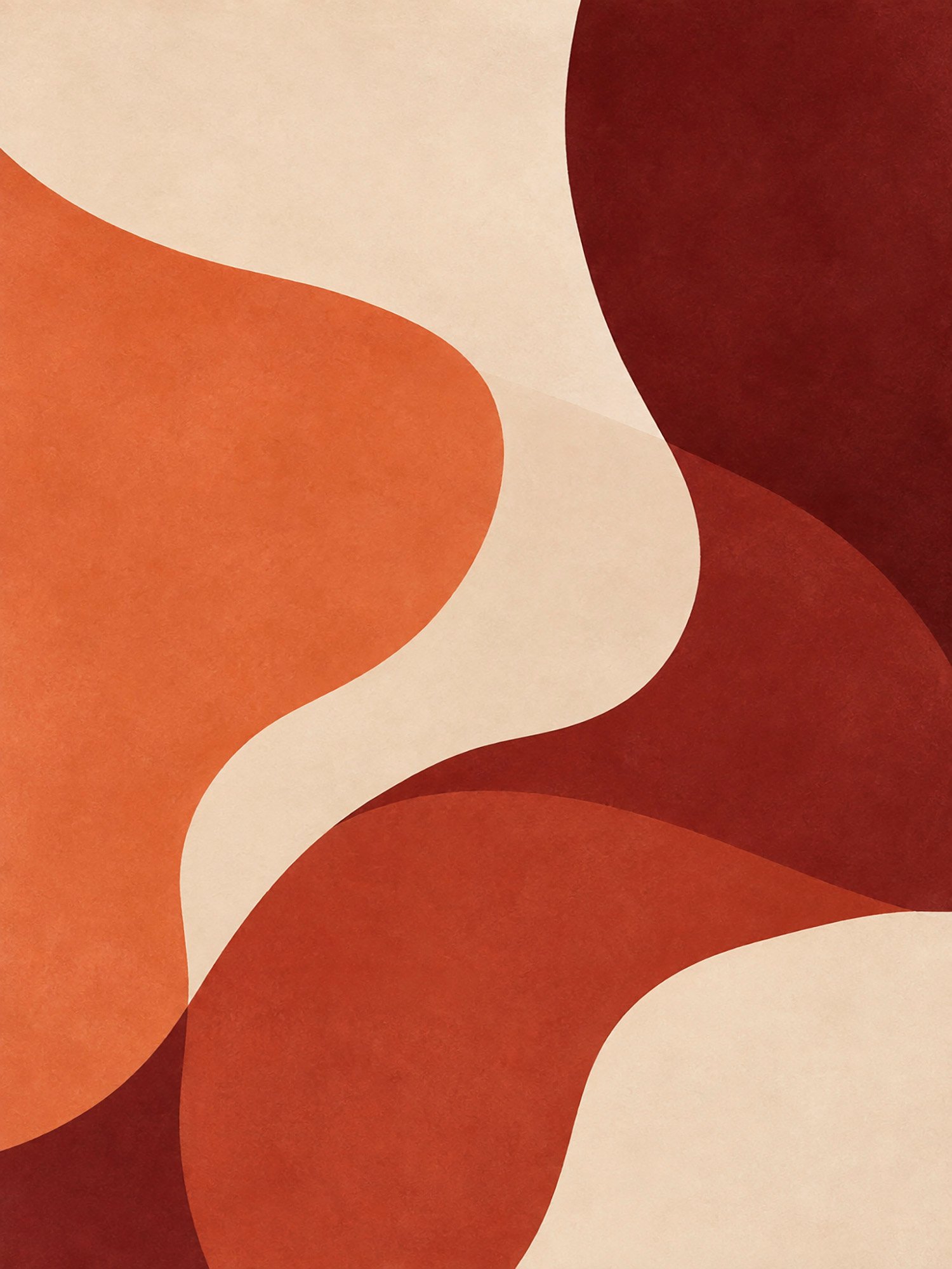 Moderne_Abstrakt_01 Terrakotta-Fluss – Abstraktes Wandbild – Bild 1