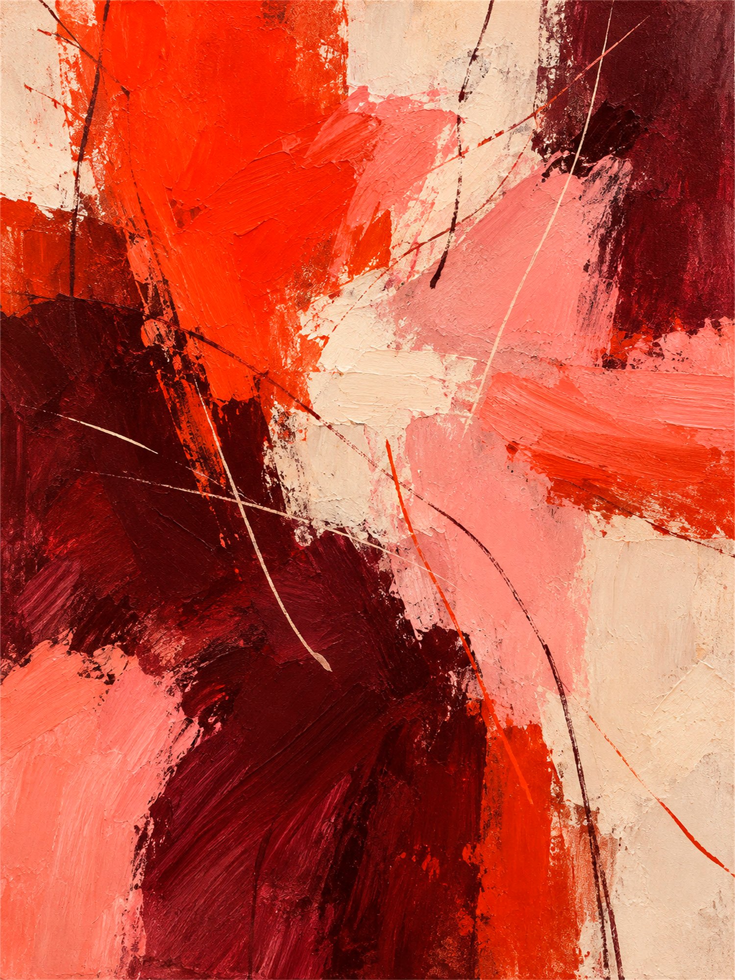 Moderne_Abstrakt_13 Korallenroter Impuls – Bild 1