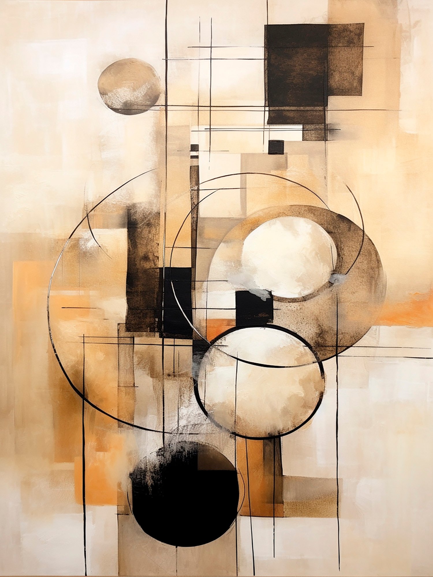 Moderne_Abstrakt_28 Kreise in Balance – Bild 1