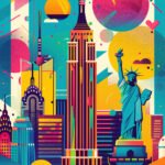 New York in leuchtenden Formen
