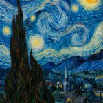 Sternennacht über dem Dorf
