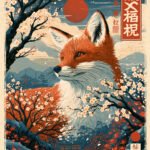 Fuchs zwischen Blüten