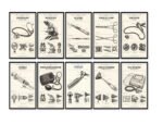 Medizinische Instrumente Poster 10er Set - Arztpraxis-Dekoration als digitaler Download zum drucken