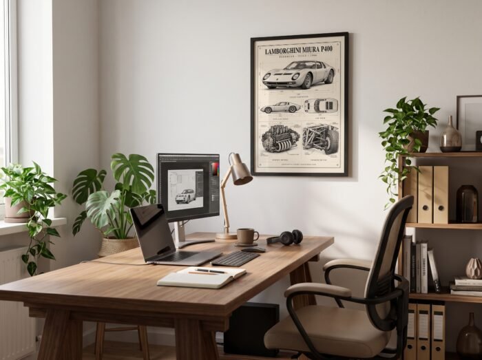 Oldtimer Poster Set 10er Bundle | Klassische Auto Zeichnungen | Digital Download – Bild 3