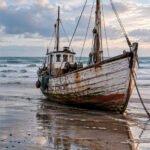 Alter Fischerkutter am Strand