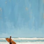 Surfer am Ozean