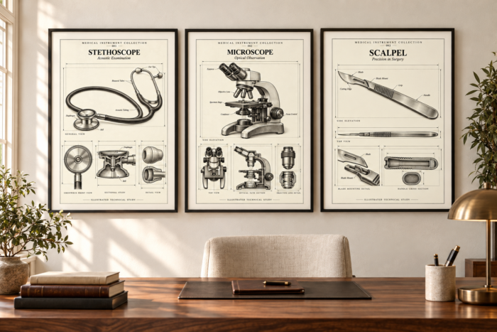 Medizinische Instrumente Poster 10er Set - Arztpraxis-Dekoration als digitaler Download zum drucken – Bild 2