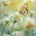 Schmetterling auf Blüten