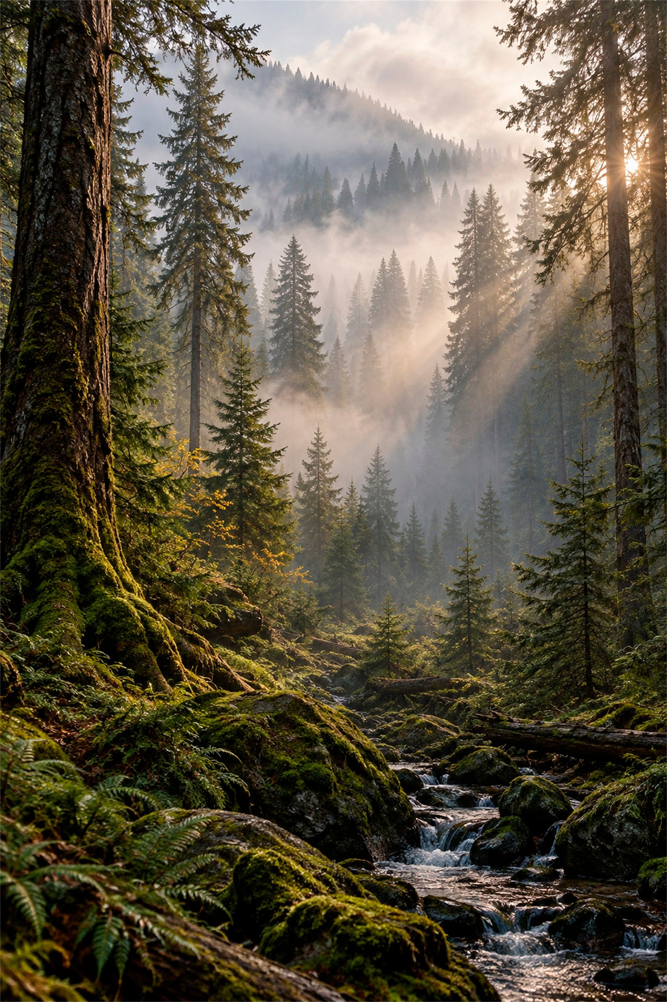 Natur_8 Morgenlicht im Zauberwald – Bild 1