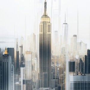 Skyline in sanften Linien