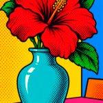 Hibiskus in Türkis