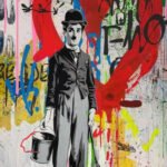 Chaplin vor dem roten Herzen