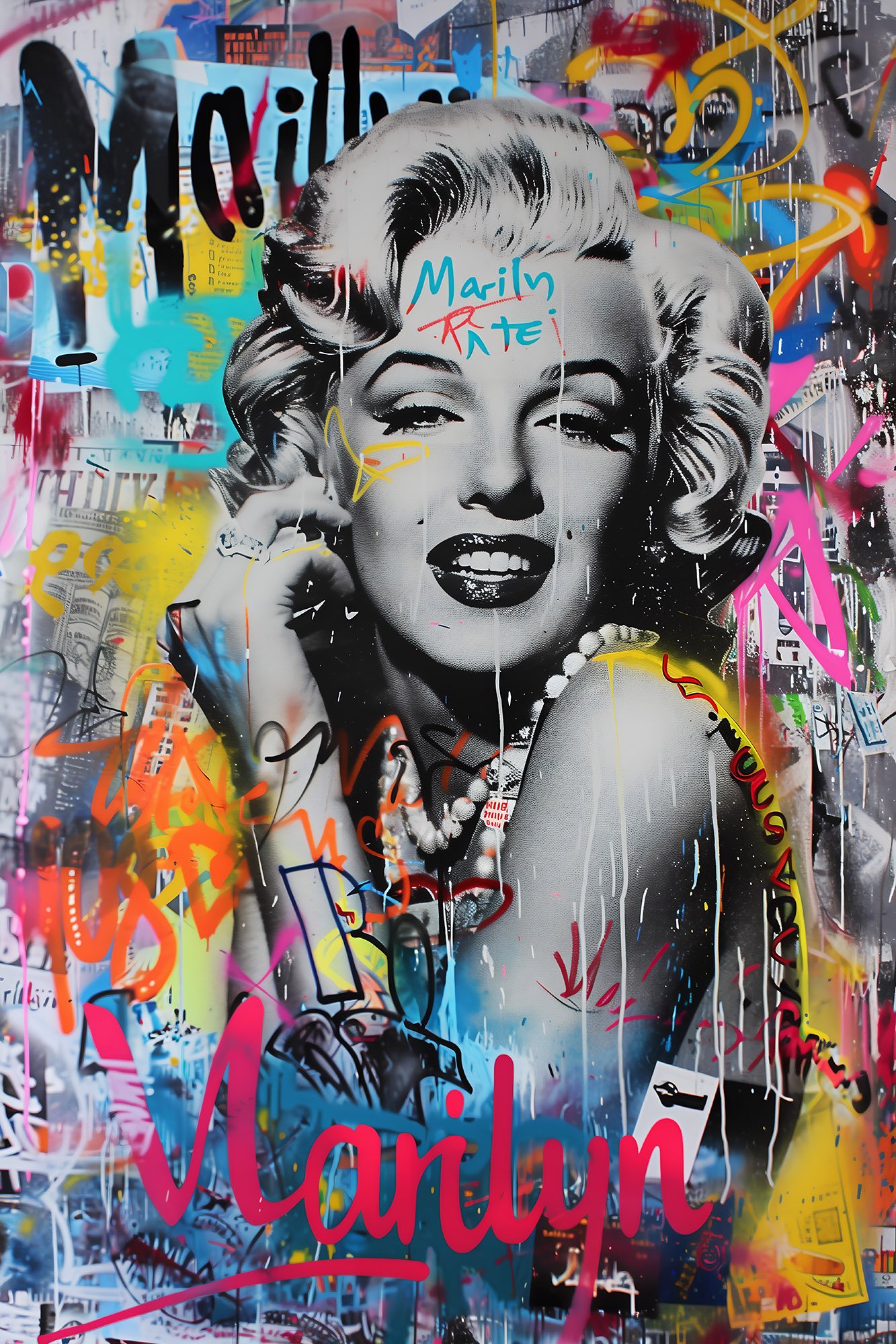 PopArt_29 Marilyn zwischen Neonspuren – Bild 1
