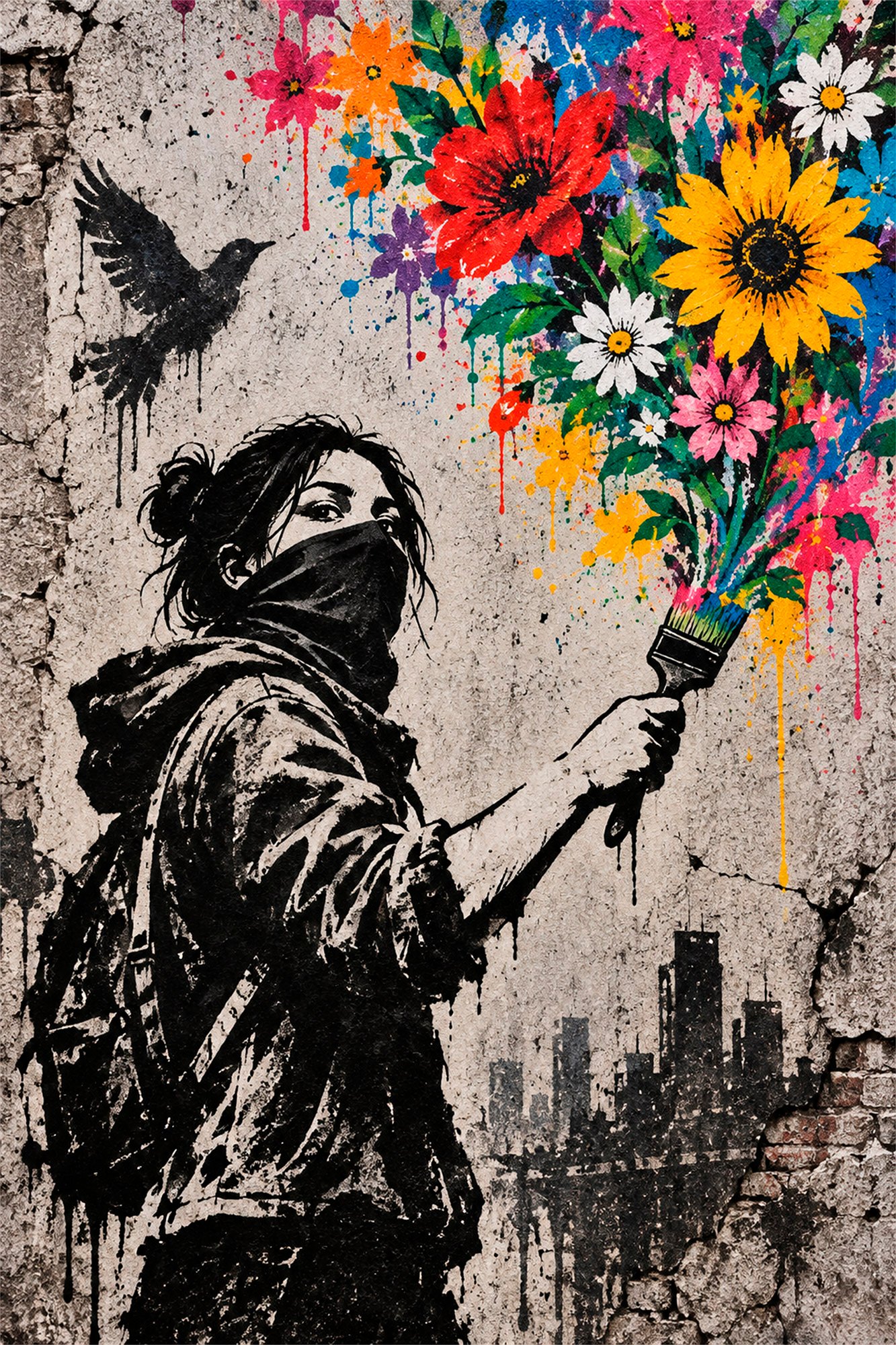 StreetArt_05 Blumen statt Grenzen – Bild 1