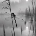 Flügel im Morgennebel