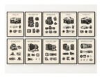 Vintage Kamera Poster 10er Set - Fotografie-Technikzeichnungen als digitaler Download zum drucken