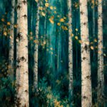 Birkenwald im Herbst