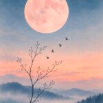 Vollmond über den Bergen