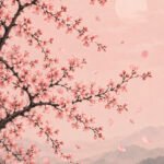Japanische Kirschblüte am See