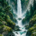 Getostes Wasserfall-Tal