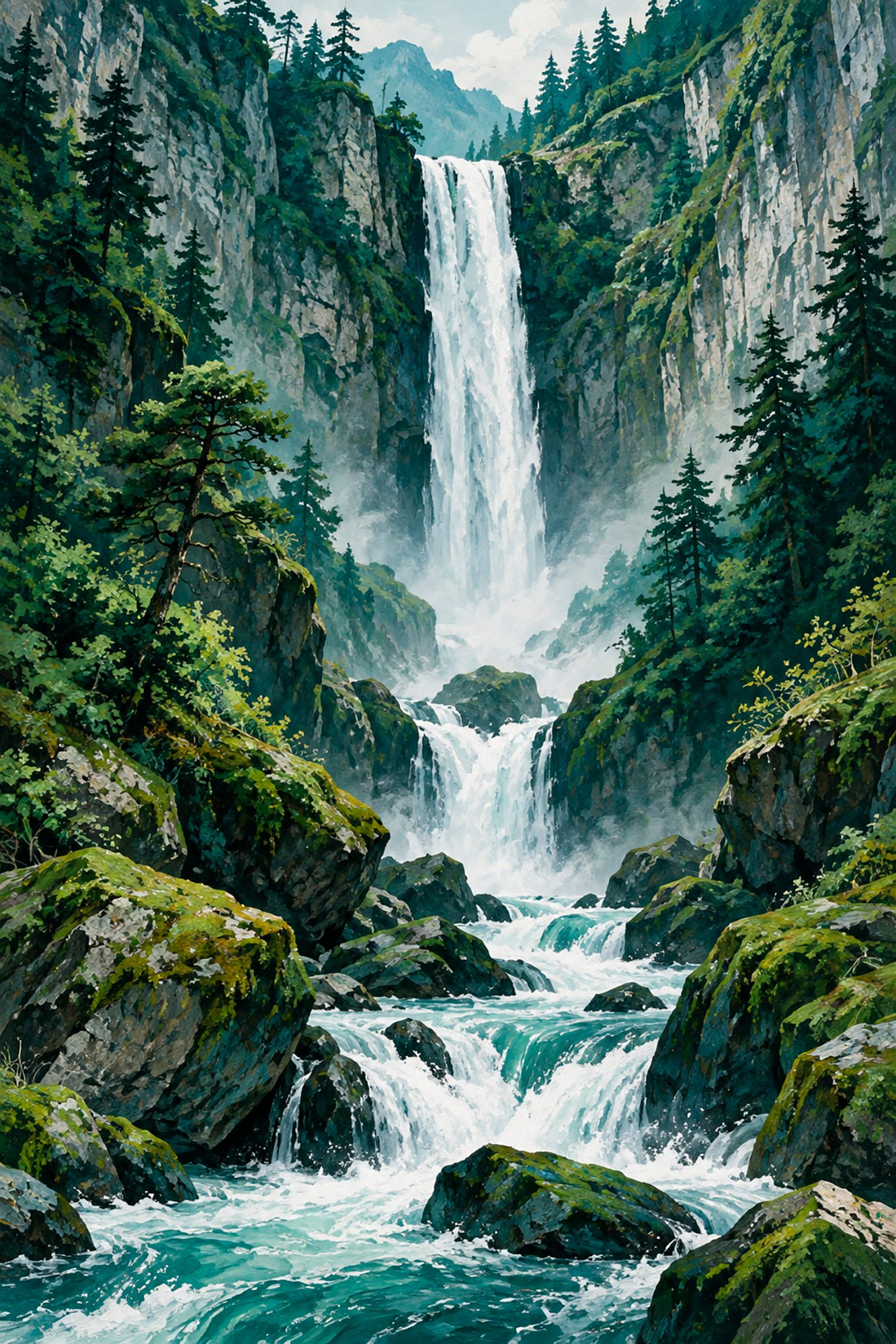 natur-19-wasserfall Getostes Wasserfall-Tal – Bild 1