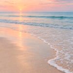 Sanfter Morgen am Strand